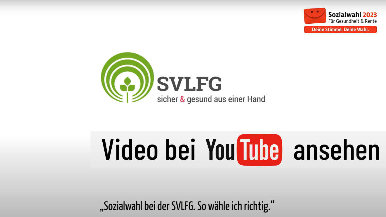 YouTube Video Thumbnail SVLFG Erklaervideo Sozialwahlen 2023